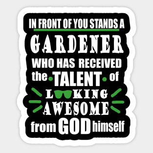 Gardener garden craft hobby gift Sticker